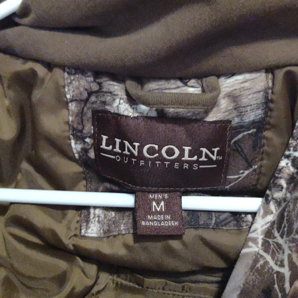 Lincoln‎ Outfitters Mens Medium Realtree Edge 2 Piece Camo Coat/Bib Overalls